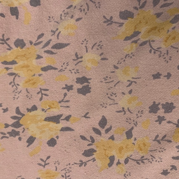 NASA Graphic Pink Floral Oversized Crop Hoodie Size XS Extra Small - Picture 5 of 6